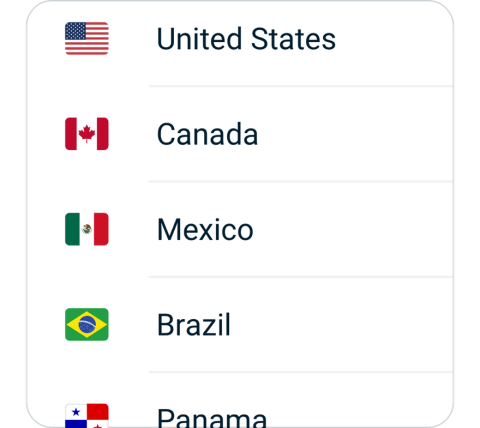 WanchengVPN connect step 2, choose VPN server location